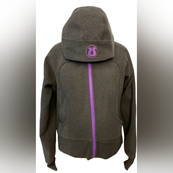 lululemon athletica Sweaters - Size 12 black & purple scuba hoodie